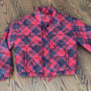 Plaid puffer jacket. Womens XL